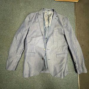 2 PEICE FAKE DENIM BLAZER & PANTS